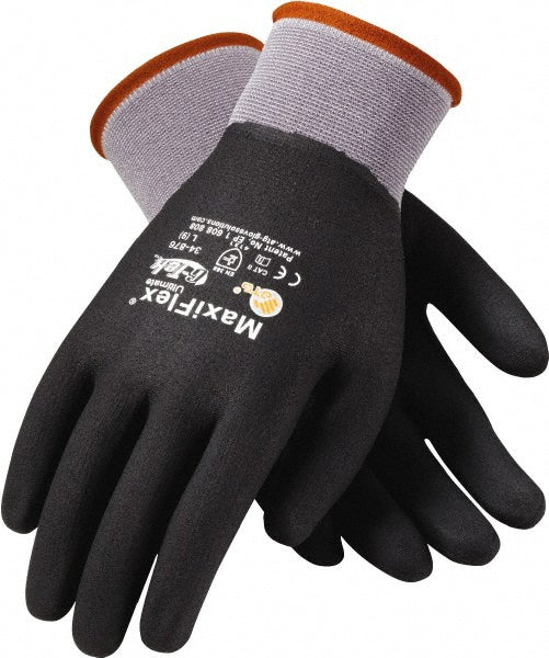 ATG 34-876/M Work Gloves ATG 34-876, Size Medium, Micro-Foam Nitrile-Coated Nylon & Elastane, General Purpose