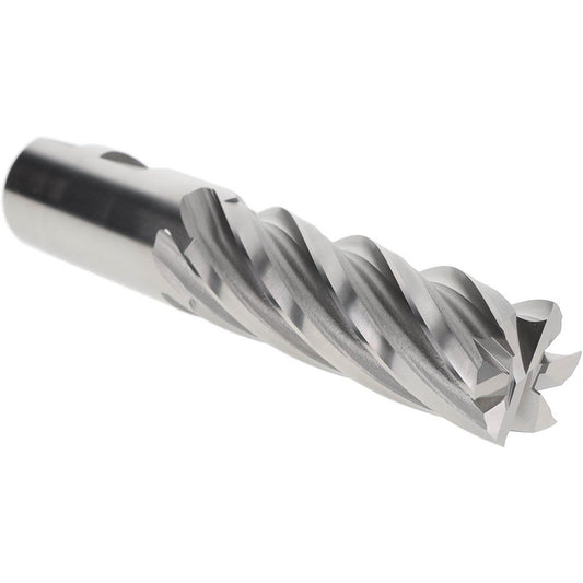 Hertel GG042980 Square End Mill 1" Dia, 3" LOC, 6 Flutes, High Speed Steel