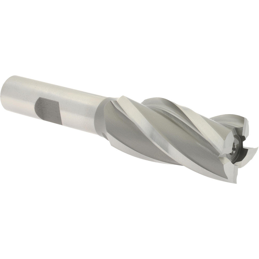 Hertel GG99914138 Square End Mill 25/32'' Dia, 1-5/8'' LOC, 1/2'' Shank Dia, 3-5/8'' OAL, 4 Flutes, High Speed Steel