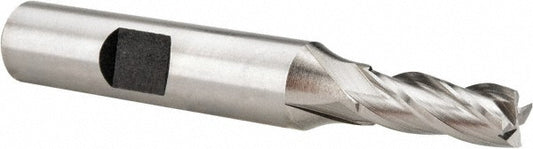 Hertel GG99914170 Square End Mill 1/4'' Dia, 5/8'' LOC, 3/8'' Shank Dia, 2-1/2'' OAL, 4 Flutes, High Speed Steel