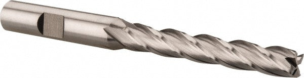 Hertel GG041020 Square End Mill 5/16'' Dia, 2'' LOC, 3/8'' Shank Dia, 3-3/4'' OAL, 4 Flutes, High Speed Steel