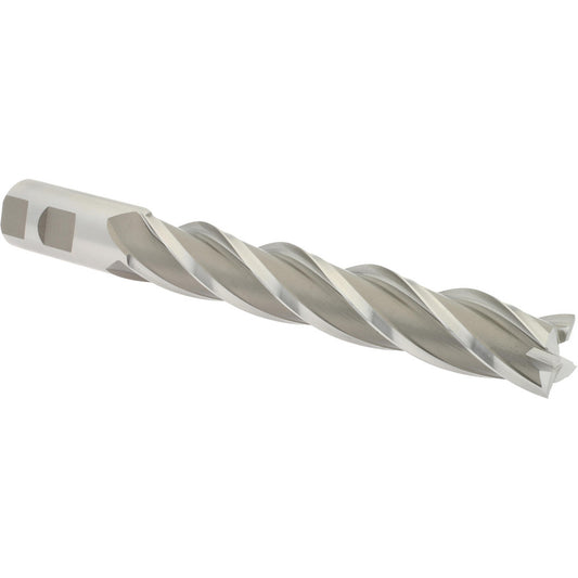 Hertel GG041064 Square End Mill 1'' Dia, 6'' LOC, 1'' Shank Dia, 8-1/2'' OAL, 4 Flutes, High Speed Steel