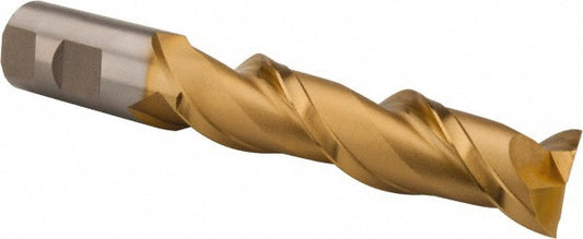 Hertel GH071064 Square End Mill 1'' Dia, 4'' LOC, 1'' Shank Dia, 6-1/2'' OAL, 2 Flutes, High Speed Steel