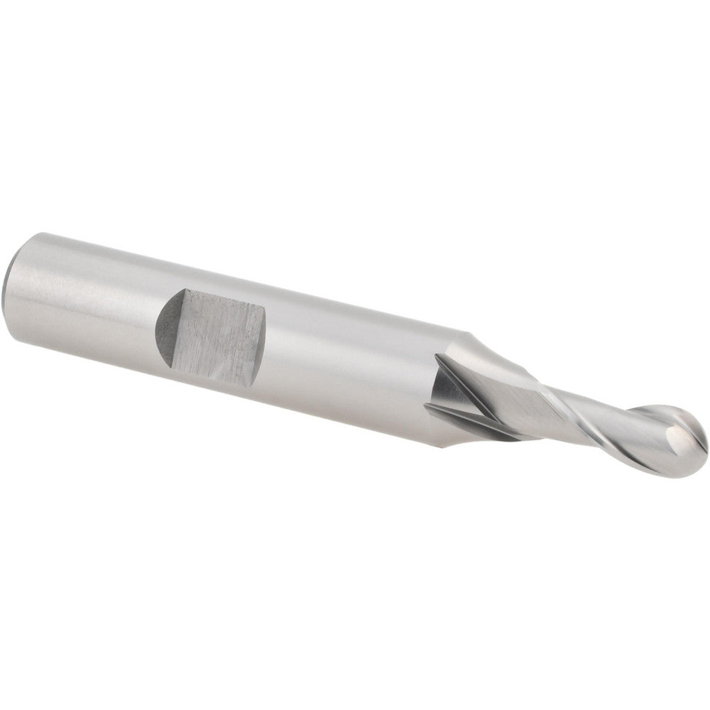 Hertel E299914101 Ball End Mill 7/32" Dia, 1/2" LOC, 2 Flute, High Speed Steel