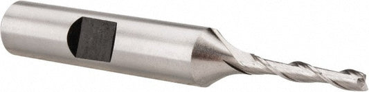 Hertel E2080008 Square End Mill 1/8'' Dia, 3/4'' LOC, 3/8'' Shank Dia, 2-5/8'' OAL, 2 Flutes, Cobalt