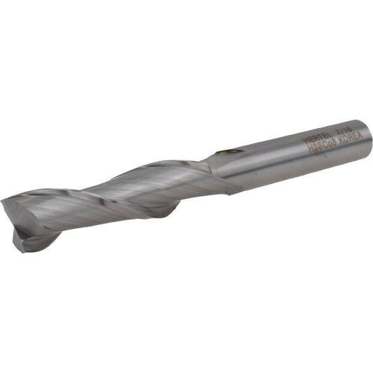 Hertel E2080028 Square End Mill 7/16'' Dia, 1-3/4'' LOC, 3/8'' Shank Dia, 3-3/4'' OAL, 2 Flutes, Cobalt