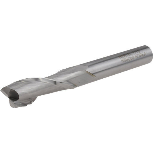 Hertel E299914093 Square End Mill 7/16'' Dia, 1-1/4'' LOC, 3/8'' Shank Dia, 3-1/4'' OAL, 2 Flutes, Cobalt