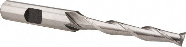 Hertel E299914095 Square End Mill 1/4'' Dia, 1-3/4'' LOC, 3/8'' Shank Dia, 3-9/16'' OAL, 2 Flutes, Cobalt