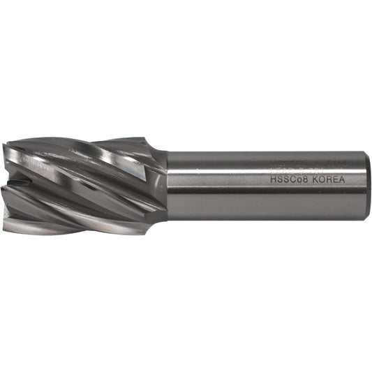 Hertel E299914037 Square End Mill 1-1/16'' Dia, 1-1/2'' LOC, 3/4'' Shank Dia, 3-7/8'' OAL, 6 Flutes, Cobalt