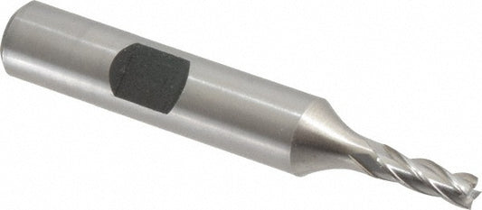 Hertel E203901019 Square End Mill 5/32'' Dia, 7/16'' LOC, 3/8'' Shank Dia, 2-3/8'' OAL, 4 Flutes, Cobalt