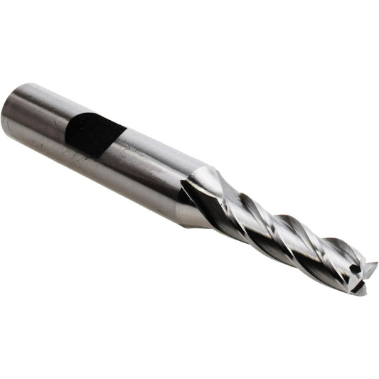 Hertel E299914113 Square End Mill 1/4'' Dia, 7/8'' LOC, 3/8'' Shank Dia, 2-11/16'' OAL, 4 Flutes, Cobalt
