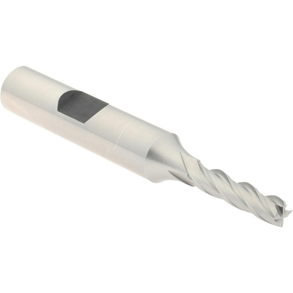 Hertel E299914118 Square End Mill 3/16'' Dia, 3/4'' LOC, 3/8'' Shank Dia, 2-5/8'' OAL, 4 Flutes, Cobalt