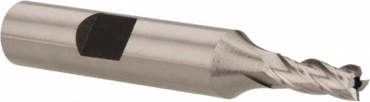 Hertel E2031012 Square End Mill 3/16'' Dia, 1/2'' LOC, 3/8'' Shank Dia, 2-3/8'' OAL, 4 Flutes, Cobalt