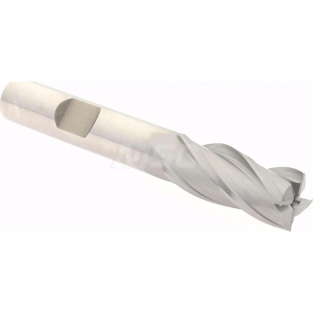 Hertel E2031901 Square End Mill 7/16'' Dia, 1'' LOC, 3/8'' Shank Dia, 2-11/16'' OAL, 4 Flutes, Cobalt