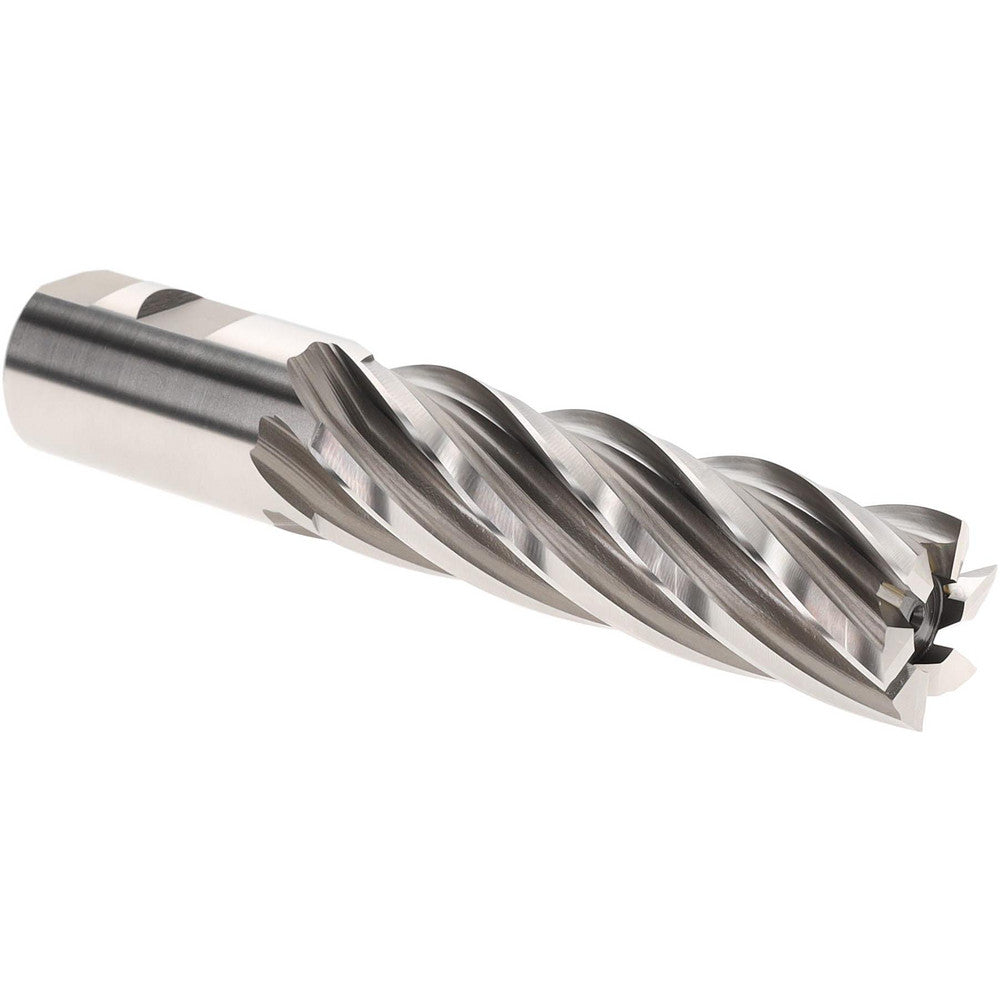 Hertel E2035116 Square End Mill 1-1/4" Dia, 6 Flutes, 4" LOC, Cobalt, 30 &deg Helix