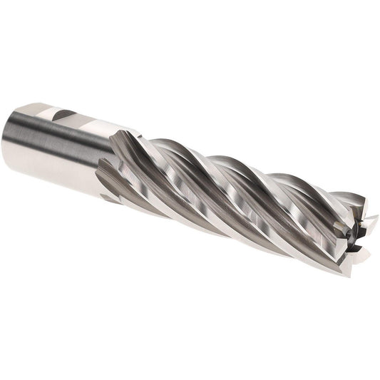 Hertel E2035116 Square End Mill 1-1/4" Dia, 6 Flutes, 4" LOC, Cobalt, 30 &deg Helix