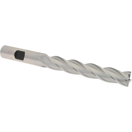 Hertel E2036032 Square End Mill 1/2'' Dia, 3'' LOC, 1/2'' Shank Dia, 5'' OAL, 4 Flutes, Cobalt