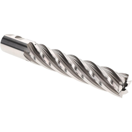 Hertel E2037116 Square End Mill 1-1/4" Dia, 6 Flutes, 6" LOC, Cobalt, 30 &deg Helix