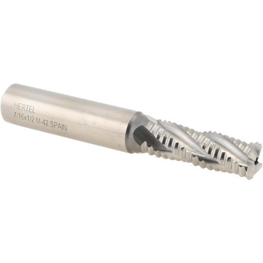 Hertel 84511302 Roughing End Mill 7/16" Dia, 4 Flute, Coarse Pitch, Single End, Cobalt