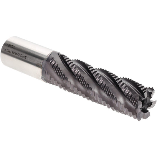 Hertel 84511435 Roughing End Mill 1-1/4" Dia, 6 Flute, Coarse Pitch, Single End, Cobalt