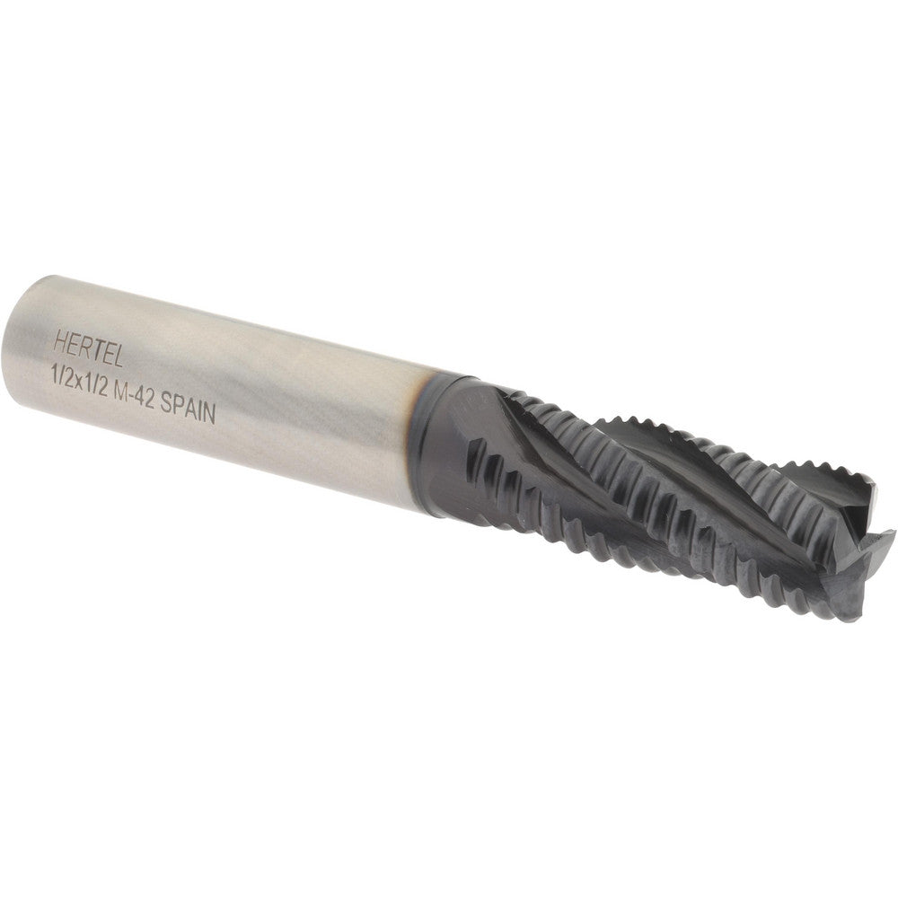 Hertel 84511484 Roughing End Mill 1/2" Dia, 4 Flute, Coarse Pitch, Single End, Cobalt