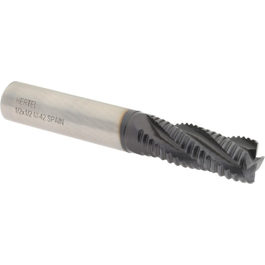 Hertel 84511484 Roughing End Mill 1/2" Dia, 4 Flute, Coarse Pitch, Single End, Cobalt