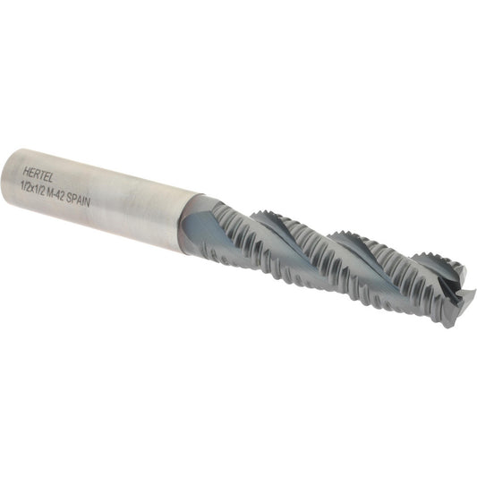 Hertel 84511708 Roughing End Mill 1/2" Dia, 3 Flute, Coarse Pitch, Single End, Cobalt