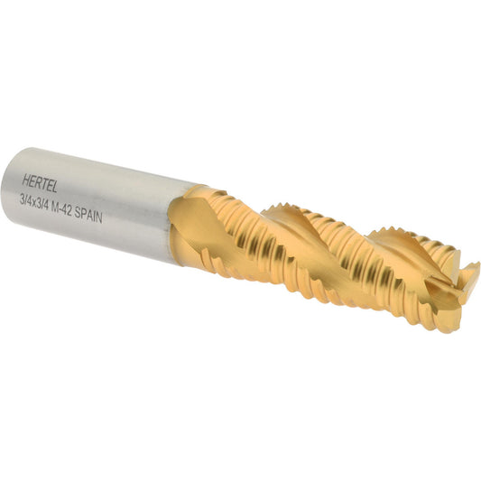 Hertel 84511781 Roughing End Mill 3/4" Dia, 3 Flute, Coarse Pitch, Single End, Cobalt