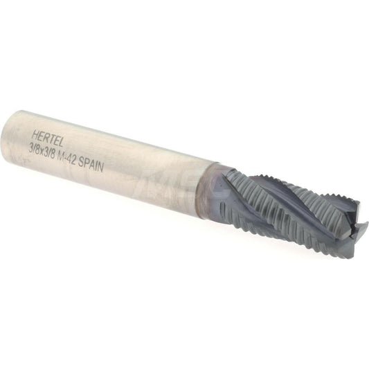 Hertel 84511815 Roughing End Mill 3/8" Dia, 4 Flute, Single End, Cobalt