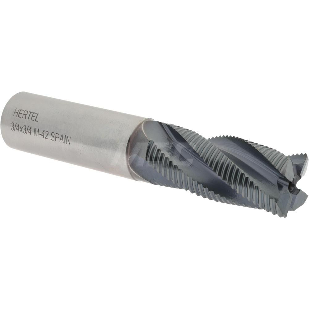 Hertel 84511864 Roughing End Mill 3/4" Dia, 4 Flute, Single End, Cobalt