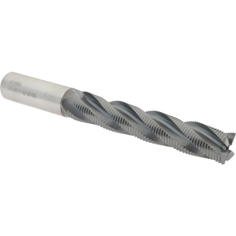 Hertel 84511872 Roughing End Mill 3/4" Dia, 4 Flute, Fine Pitch, Single End, Cobalt