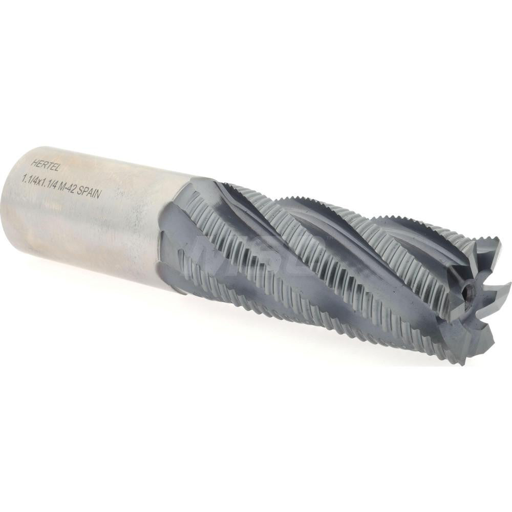 Hertel 84511914 Roughing End Mill 1-1/4" Dia, 6 Flute, Single End, Cobalt