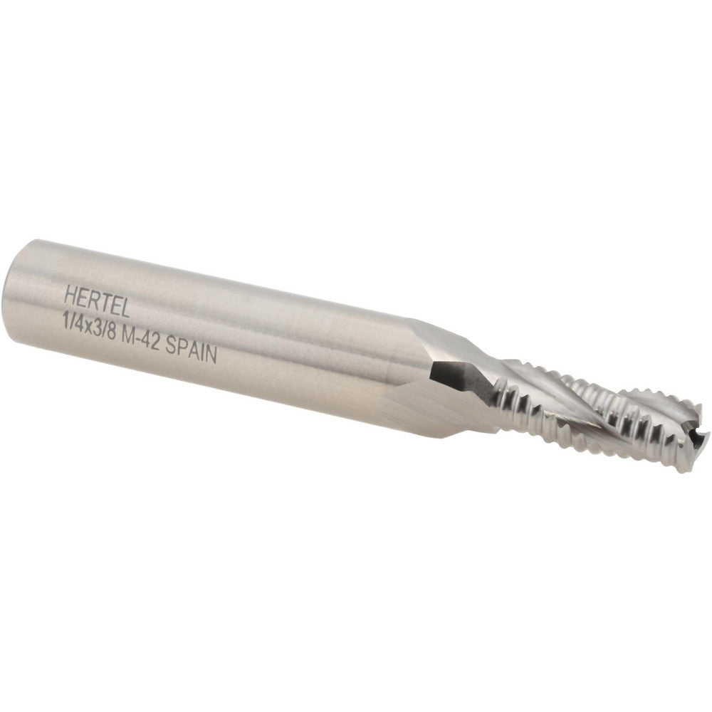 Hertel 84511997 Roughing End Mill 1/4" Dia, 3 Flute, Single End, Cobalt