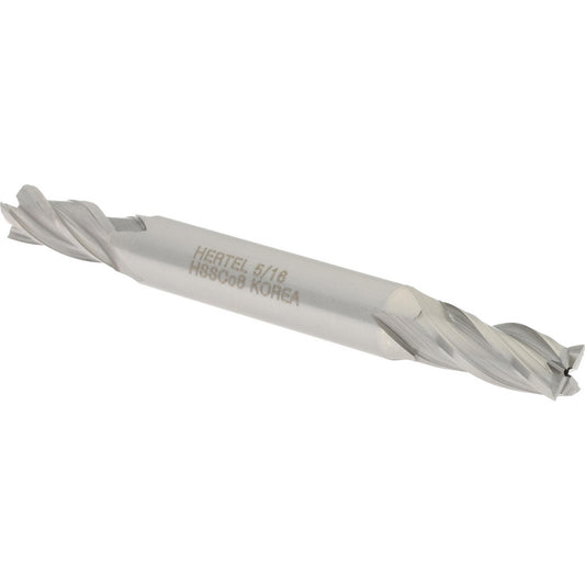 Hertel E2051020 Square End Mill 5/16'' Dia, 3/4'' LOC, 3/8'' Shank Dia, 3-1/2'' OAL, 4 Flutes, Cobalt