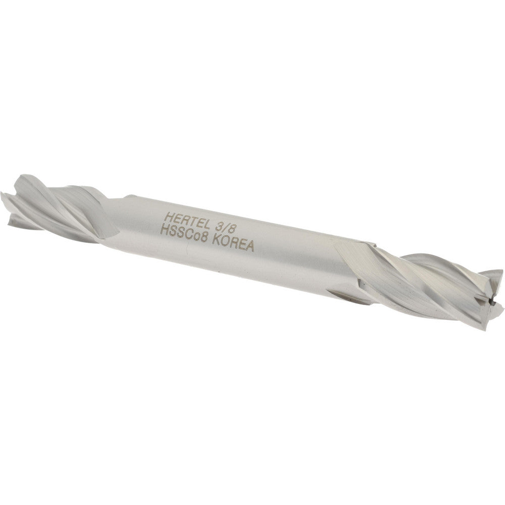 Hertel E2051024 Square End Mill 3/8'' Dia, 3/4'' LOC, 3/8'' Shank Dia, 3-1/2'' OAL, 4 Flutes, Cobalt