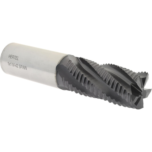 Hertel 84512706 Roughing End Mill 1" Dia, 5 Flute, Coarse Pitch, Single End, Cobalt