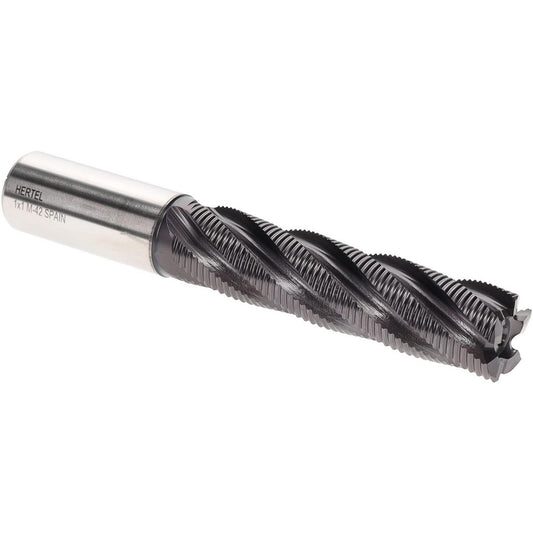 Hertel 84512805 Roughing End Mill 1" Dia, 5 Flute, Single End, Cobalt