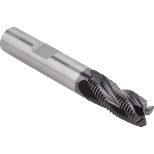 Hertel 84512847 Roughing End Mill 3/8" Dia, 4 Flute, Fine Pitch, Single End, Cobalt