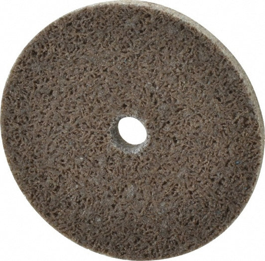 Merit Abrasives 66261026618 Deburring Wheel 2" Dia, 1/8" Face Width, 1/4" Hole, Density 8, Aluminum Oxide