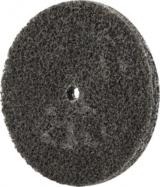 Merit Abrasives 66261054179 Deburring Wheel 3" Dia, 1/4" Face Width, 1/4" Hole, Density 2, Silicon Carbide
