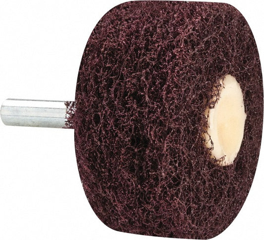 Merit Abrasives 08834131942 Mounted Scrubber Buffing Wheel 2" Dia, 1/4" Shank Dia