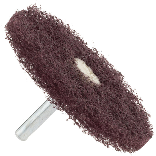 Merit Abrasives 66261090363 Mounted Scrubber Buffing Wheel 3" Dia, 1/4" Shank Dia