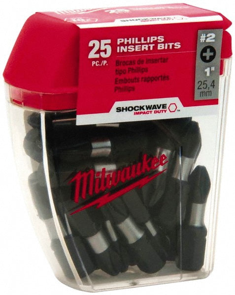 Milwaukee Tool 48-32-4604 Power Screwdriver Bit #2 Phillips, 1/4" Hex Drive
