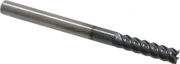 Kyocera SGS Precision Tools 32607 Corner Radius End Mill 1/8" Dia, 1/2" LOC, 0.01" Radius, 5 Flutes, Solid Carbide