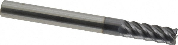 Kyocera SGS Precision Tools 32615 Corner Radius End Mill 1/4" Dia, 3/4" LOC, 0.015" Radius, 5 Flutes, Solid Carbide