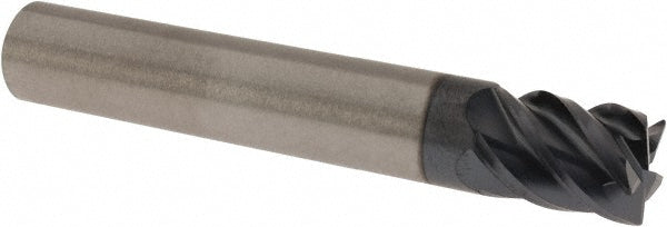 Kyocera SGS Precision Tools 32619 Corner Radius End Mill 5/16" Dia, 7/16" LOC, 0.015" Radius, 5 Flutes, Solid Carbide