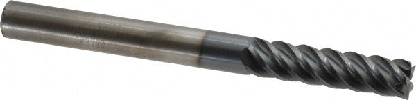 Kyocera SGS Precision Tools 32627 Corner Radius End Mill 3/8" Dia, 1-1/2" LOC, 0.015" Radius, 5 Flutes, Solid Carbide
