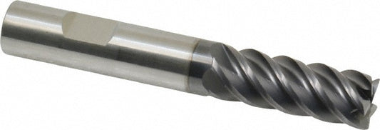 Kyocera SGS Precision Tools 32628 Corner Radius End Mill 3/8" Dia, 1" LOC, 0.015" Radius, 5 Flutes, Solid Carbide