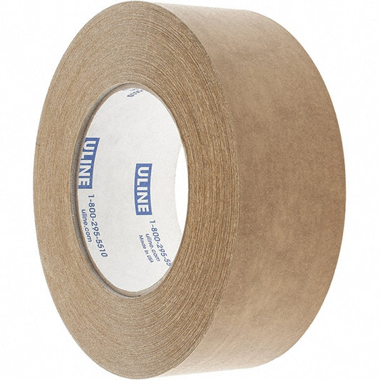 Uline S-909 Packing Tape 2" Wide, Tan, Rubber Adhesive