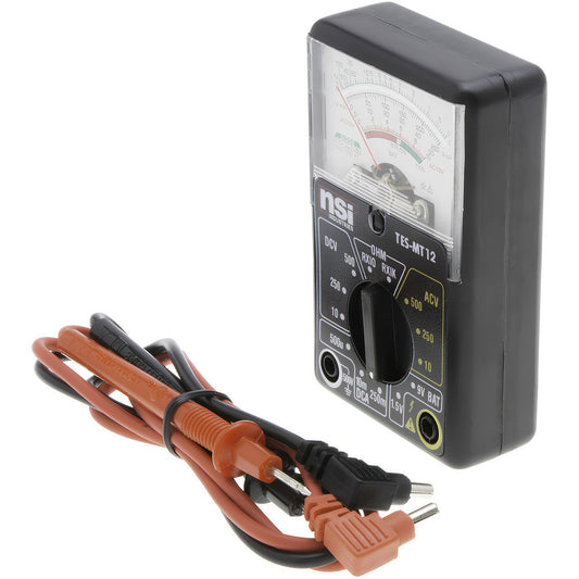 NSI Industries TES-MT12 Multimeters Multimeter Type Analog  Measures AC Voltage Amps DC Voltage  Maximum AC Current (mA) 250  Maximum DC Current (A) 500  Maximum AC Current (A) 500